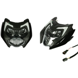 FAROLA + CARENAJE APACHE TVS-RTR 200 4V NEGRO - LED