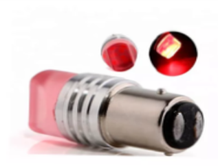 BOMBILLO STOP 12V LED SILICONADO ROJO FIJO