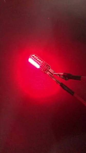 BOMBILLO BAYONETA LED SILICONADO FLASHEO ROJO