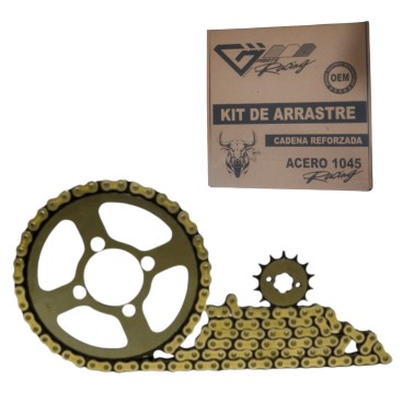 KIT ARRASTRE AKT110 / AKT FLEX (35/14) RACING DORADO