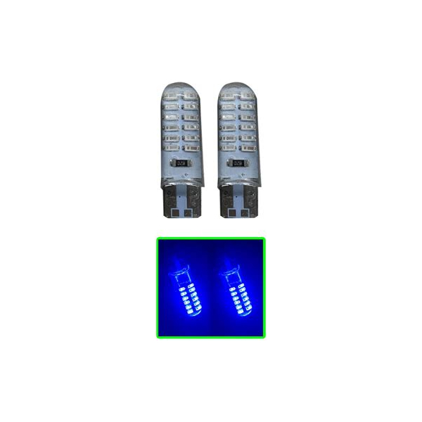 BOMBILLO BAYONETA LED SILICONADO FLASHEO AZUL