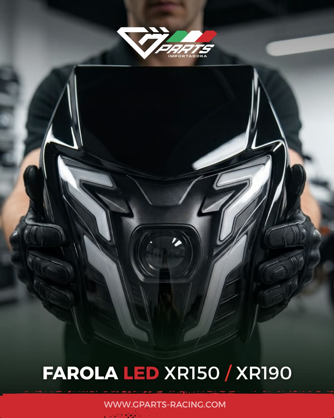 FAROLA + CARENAJE XR 125/150/190 NEGRO - LED