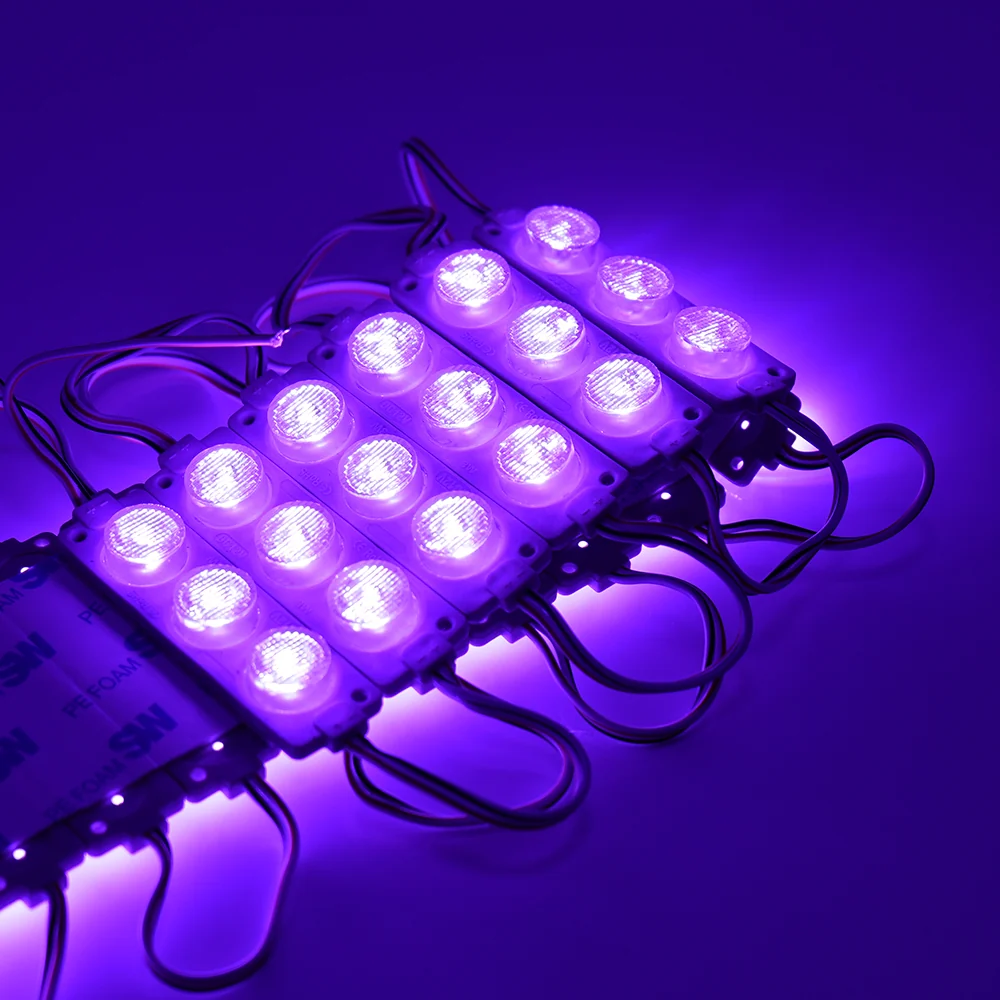 MODULO LED COB 3 PUNTOS PURPURA 12V