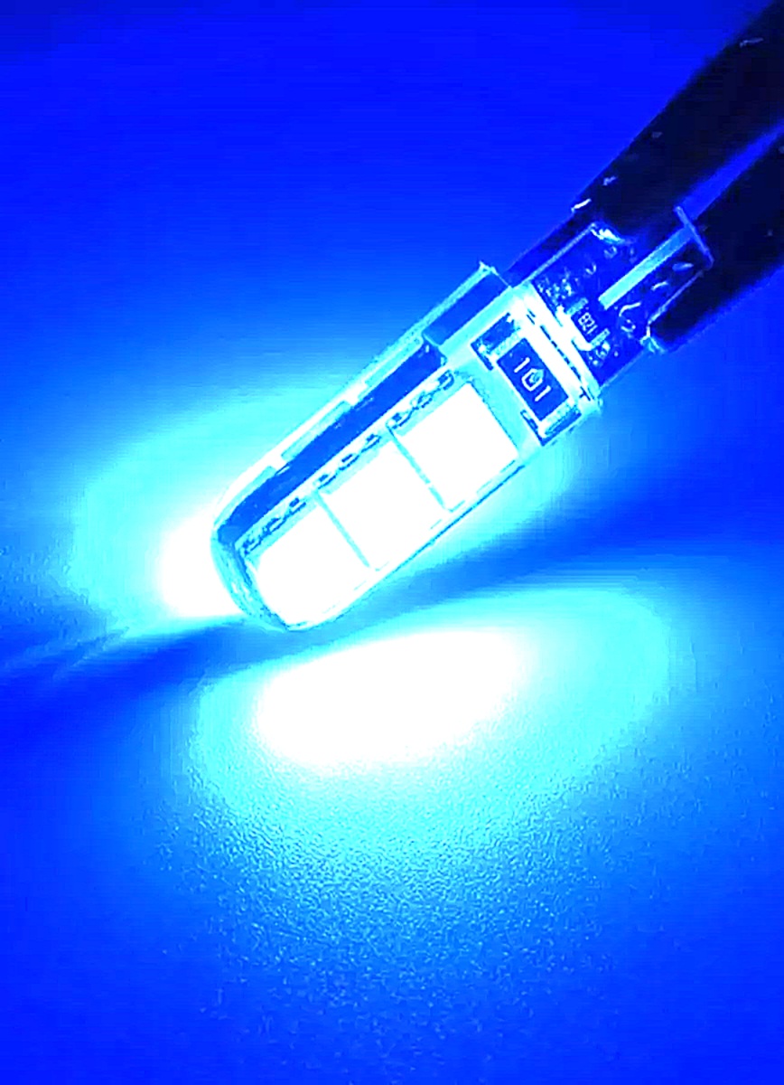 BOMBILLO BAYONETA LED SILICONADO FLASHEO AZUL HIELO
