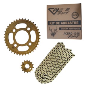 KIT ARRASTRE MRX 125/150 PLANO (46/14) RACING DORADO