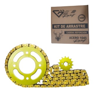 KIT ARRASTRE XTZ125 (50/14) RACING DORADO