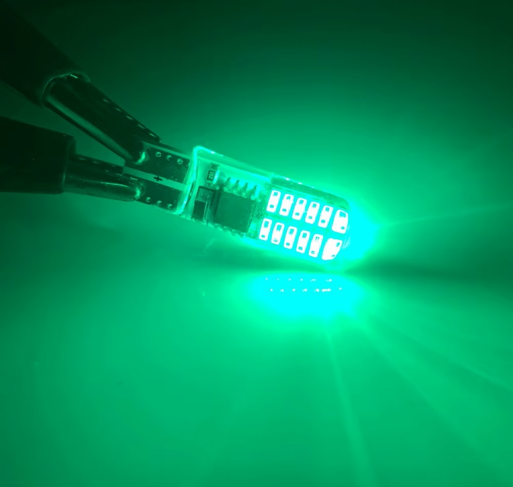BOMBILLO BAYONETA LED SILICONADOx15 FLASHEO VERDE