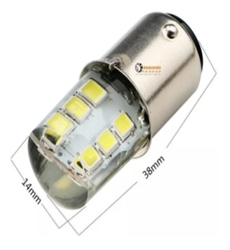 BOMBILLO STOP 12V LED SILICONADO BLANCO FLASHEO