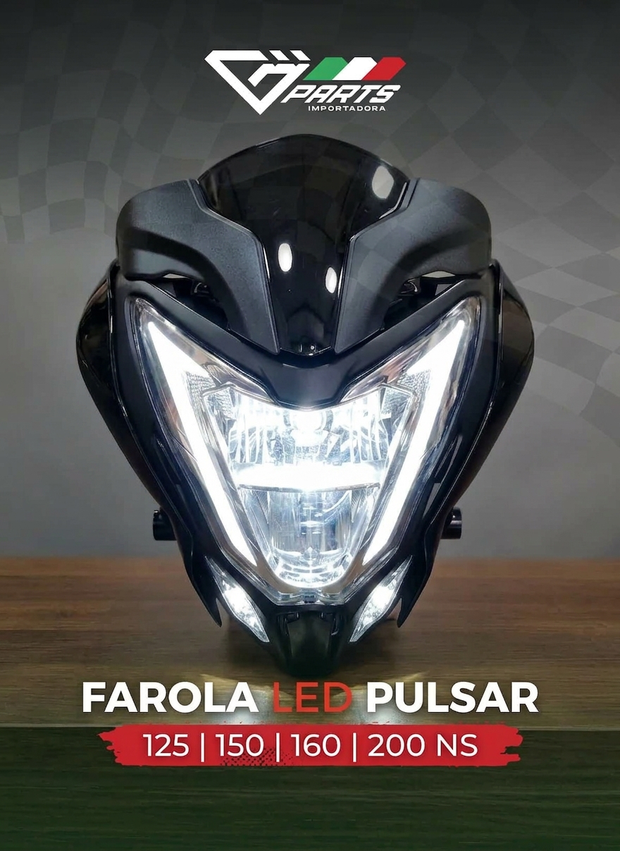 FAROLA + CARENAJE PULSAR 200 NS NEGRO - LED
